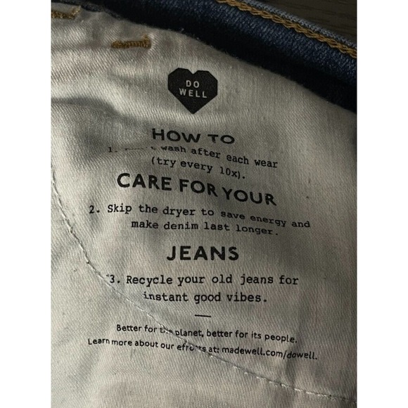 Madewell Jeans Women's 24T High Rise Slim Dark Wash Denim‎ Roadtripper Stovepipe - Picture 14 of 14